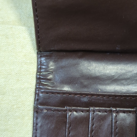 Vintage Fendi Brown/Gold Zucca Continental Wallet / FFCharm/CheckBook Insert$250 - Picture 12 of 14